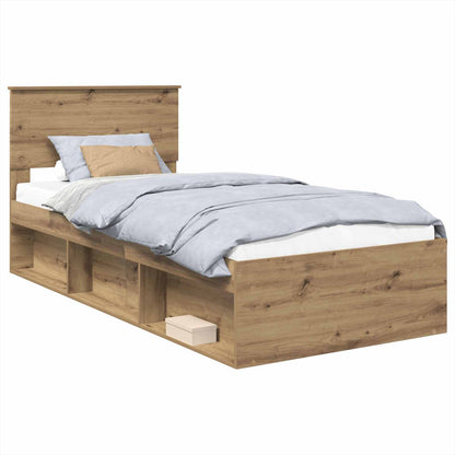 Struttura del letto con testiera Rovere Artigianale 90 x 200 cm | homemem39