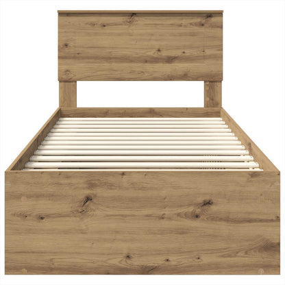 Struttura del letto con testiera Rovere Artigianale 90 x 200 cm | homemem39