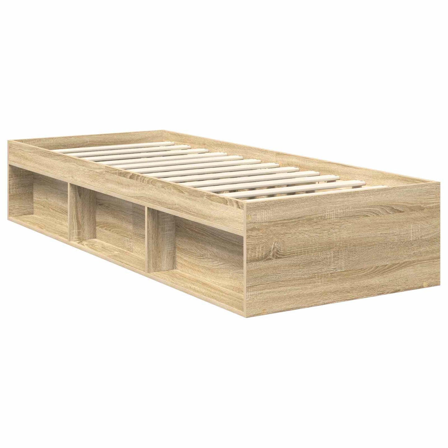 Struttura del letto Rovere Sonoma 75 x 190 cm Legno multistrato | homemem39