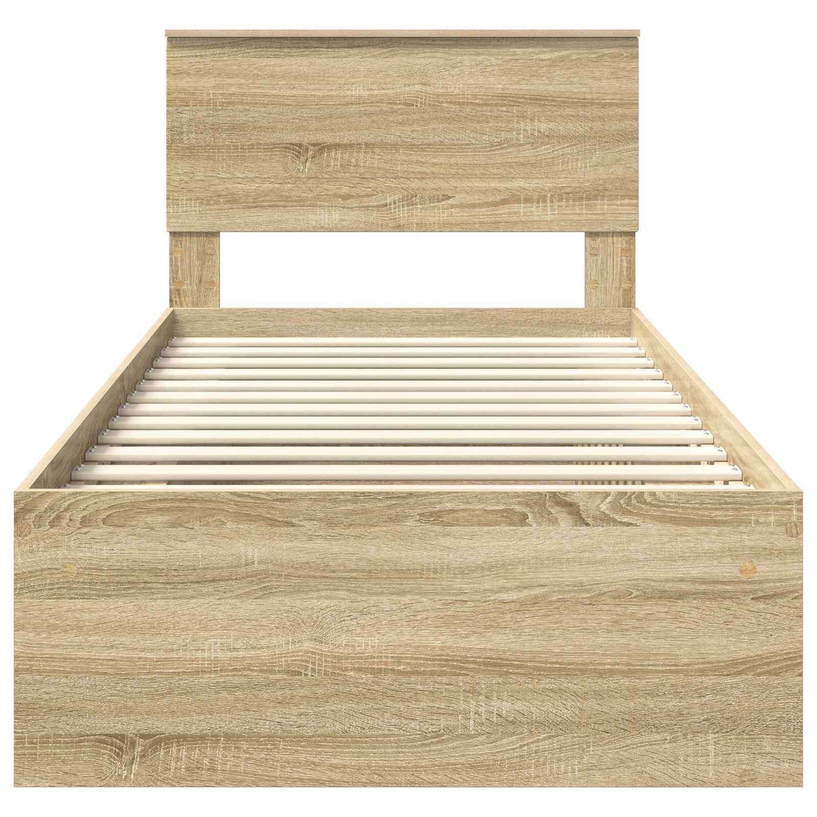 Struttura del letto Rovere Sonoma 75 x 190 cm Legno multistrato | homemem39