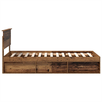 Struttura del letto Legno vecchio 75 x 190 cm Legno multistrato