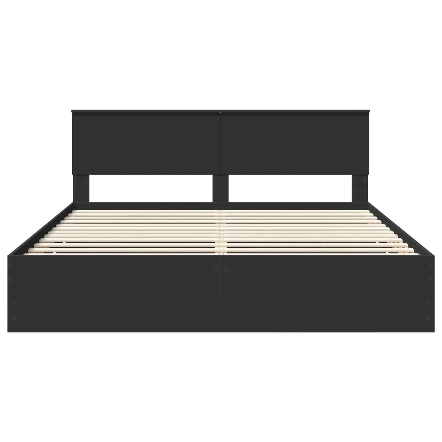 Struttura del letto Nero 200 x 200 cm Legno Ingegnerizzato | homemem39