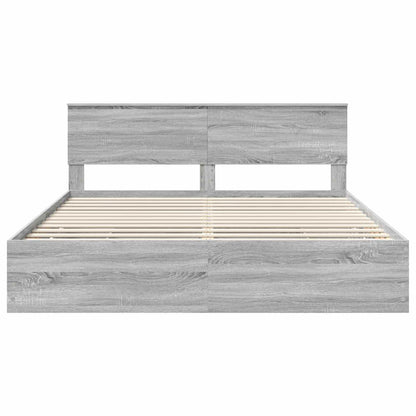 Struttura del letto con cassetto Grigio Sonoma 200 x 200 cm