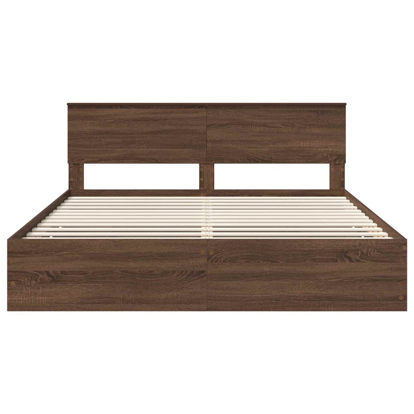 Struttura del letto con cassetto Rovere Marrone 200 x 200 cm