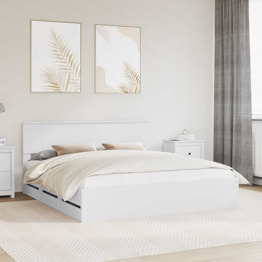 Struttura del letto Bianco 180 x 200 cm Legno Ingegnerizzato | homemem39