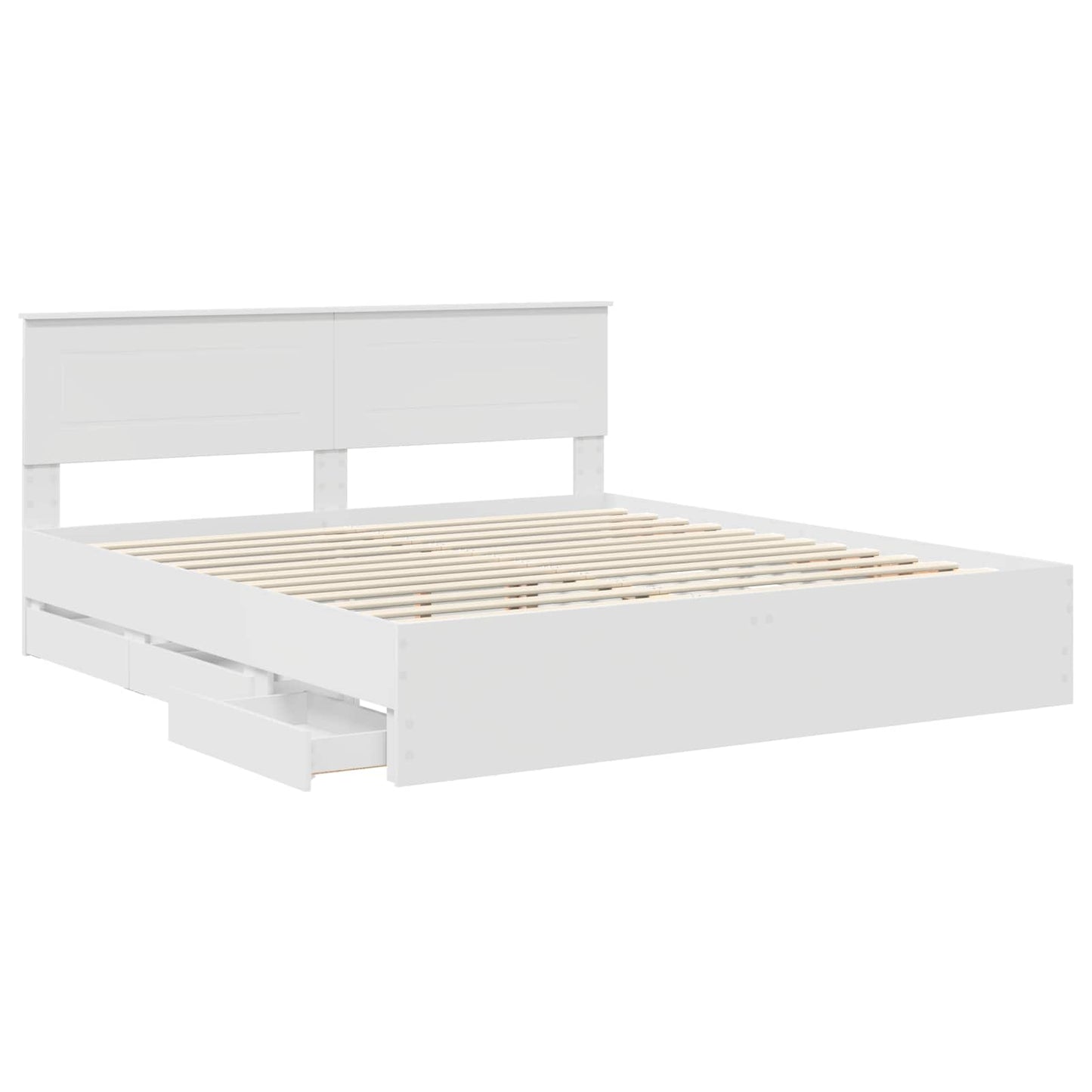 Struttura del letto Bianco 180 x 200 cm Legno Ingegnerizzato