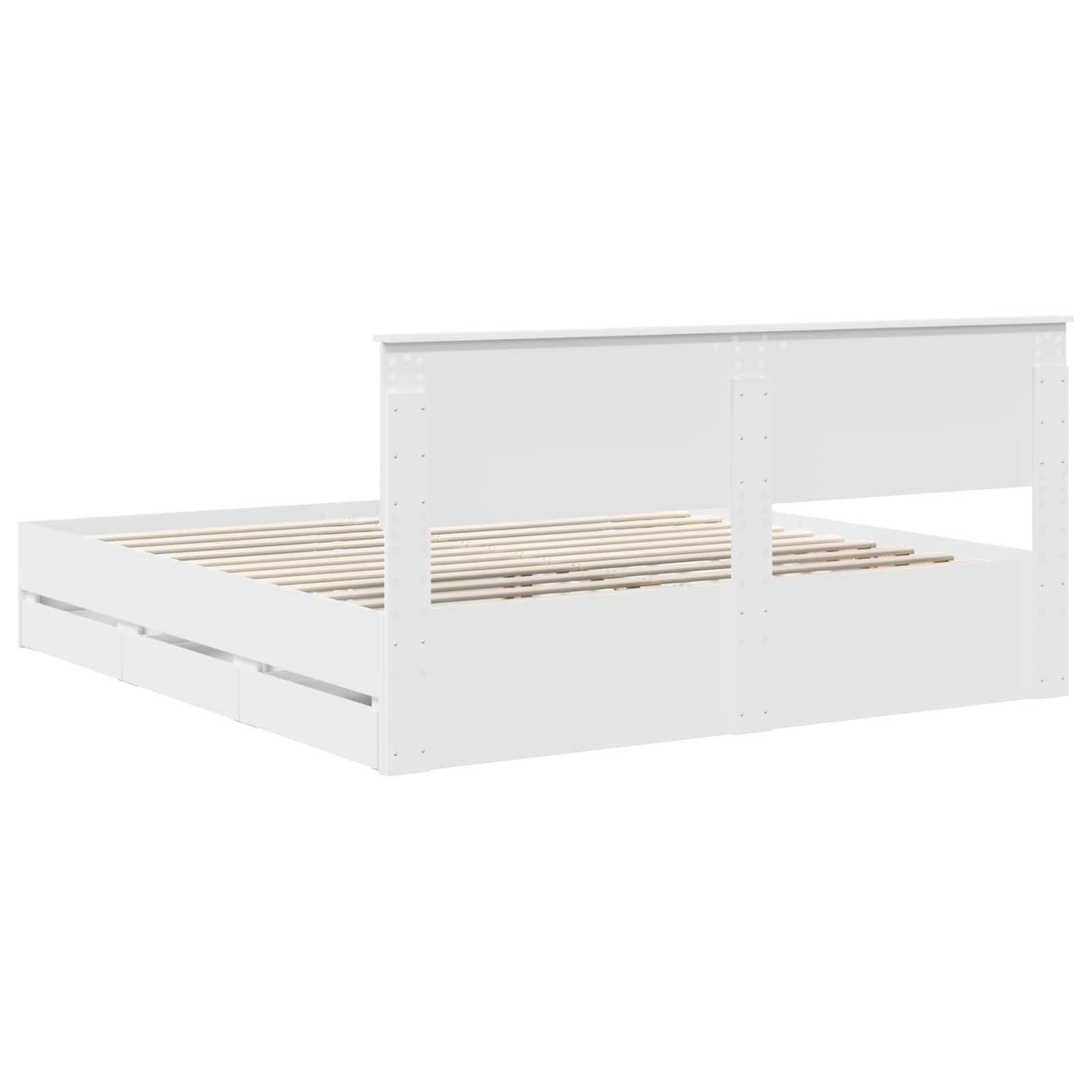 Struttura del letto Bianco 180 x 200 cm Legno Ingegnerizzato | homemem39