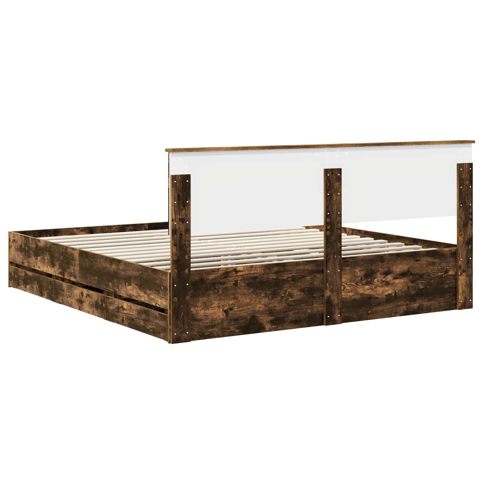 Struttura del letto con cassetto Rovere fumé 180 x 200 cm | homemem39