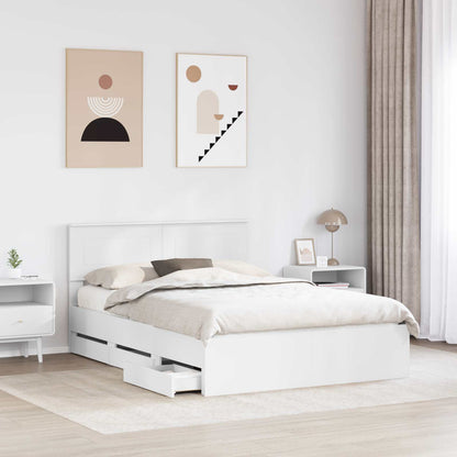 Struttura del letto Bianco 160 x 200 cm Legno Ingegnerizzato | homemem39