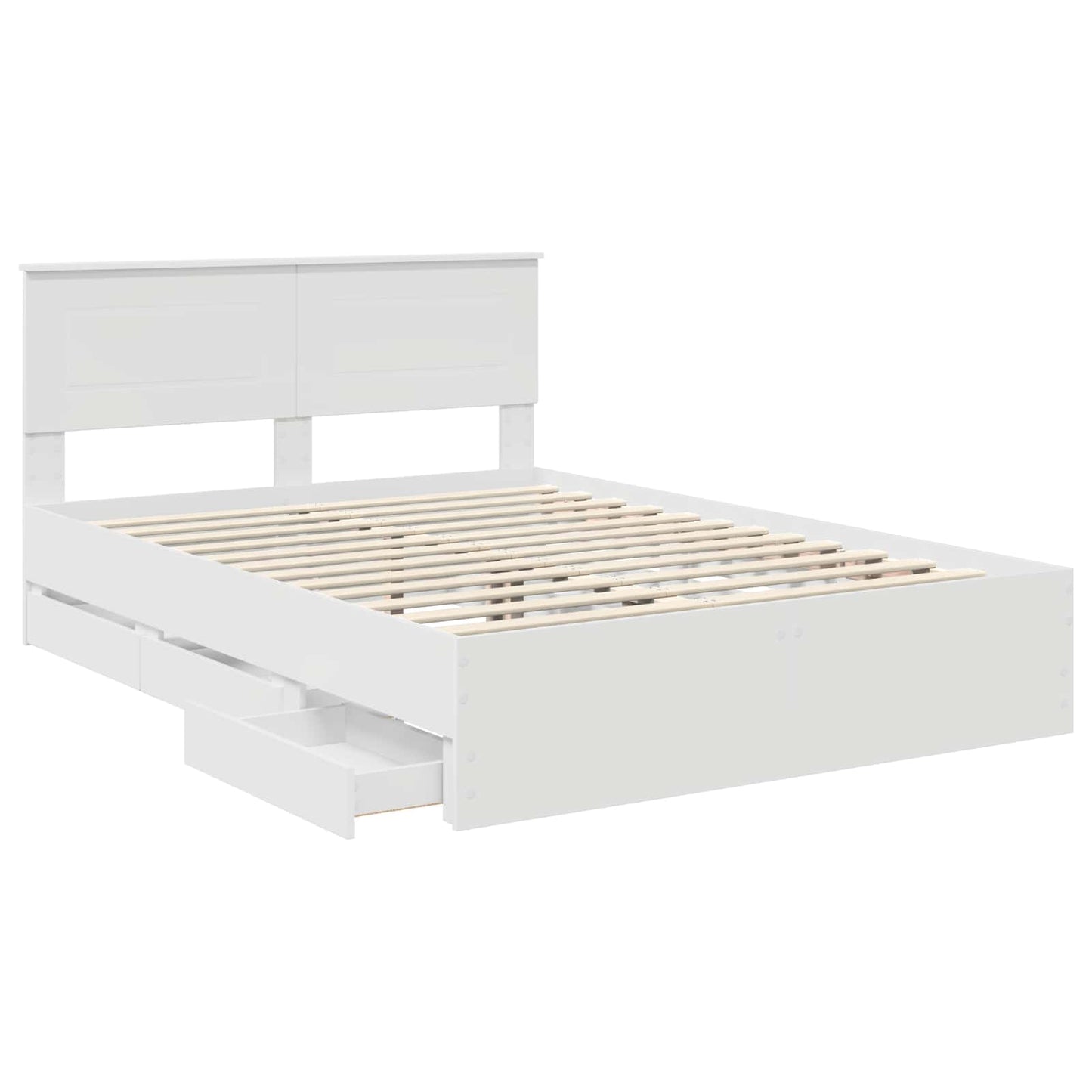 Struttura del letto Bianco 160 x 200 cm Legno Ingegnerizzato | homemem39