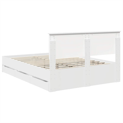 Struttura del letto Bianco 160 x 200 cm Legno Ingegnerizzato | homemem39