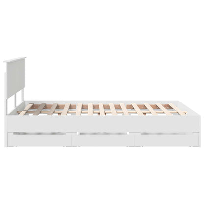 Struttura del letto Bianco 160 x 200 cm Legno Ingegnerizzato | homemem39
