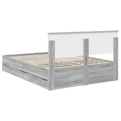 Struttura del letto con cassetto Grigio Sonoma 160 x 200 cm - homemem39