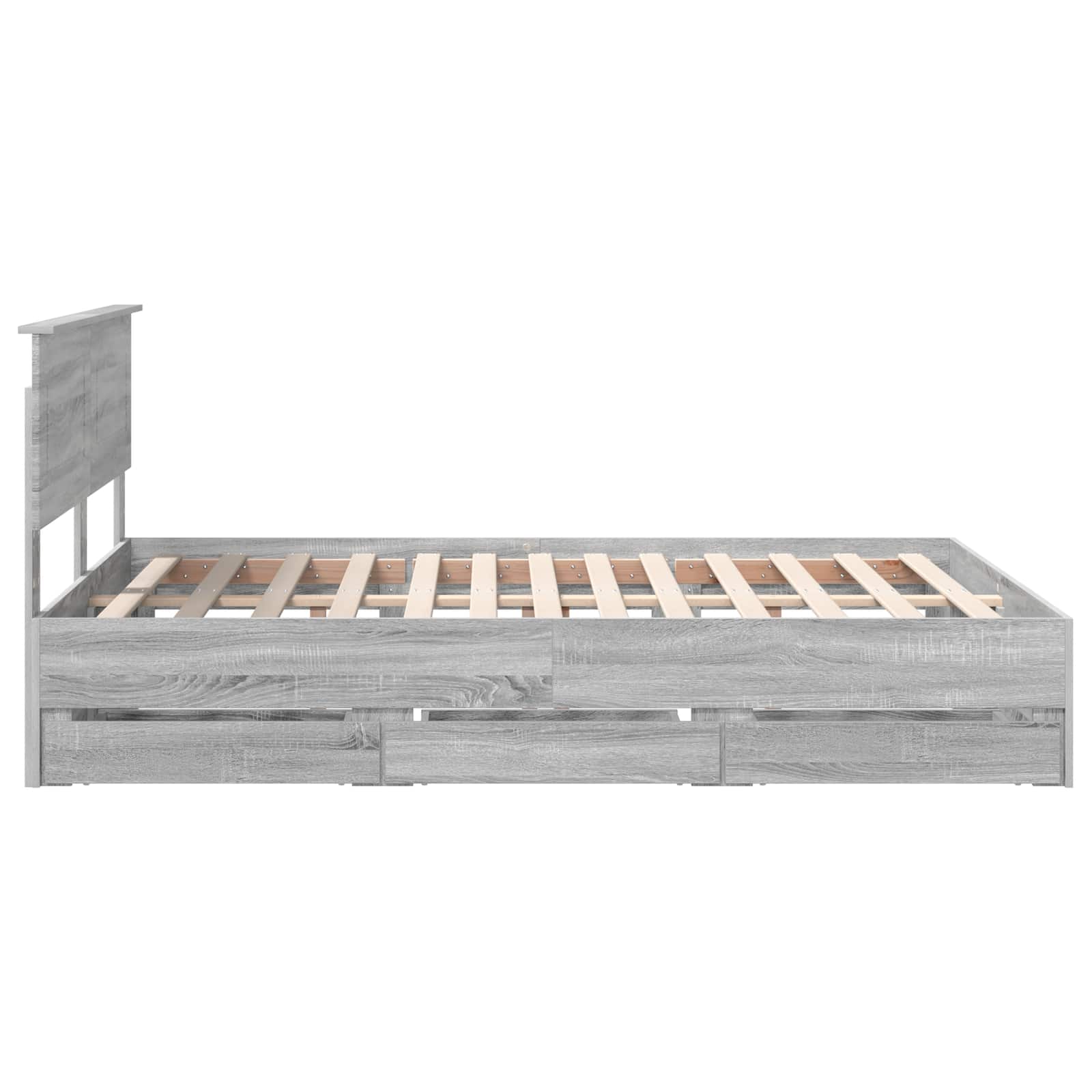 Struttura del letto con cassetto Grigio Sonoma 160 x 200 cm - homemem39