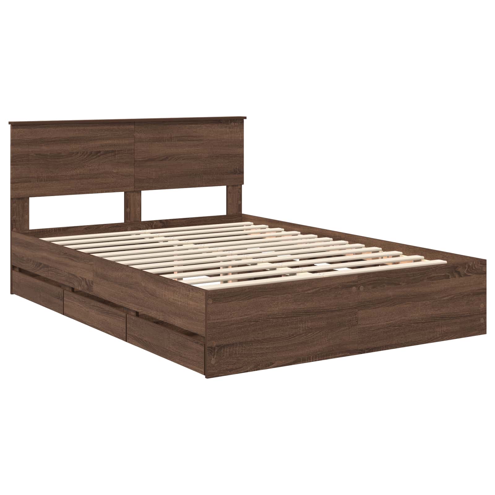Struttura del letto con cassetto Rovere Marrone 150 x 200 cm | homemem39