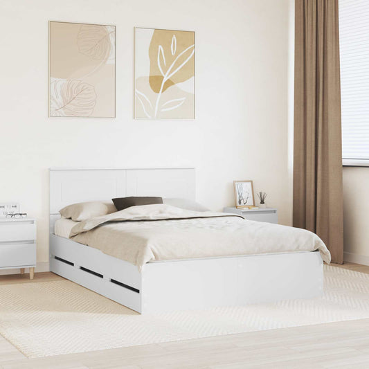 Struttura del letto Bianco 140 x 190 cm Legno Ingegnerizzato | homemem39