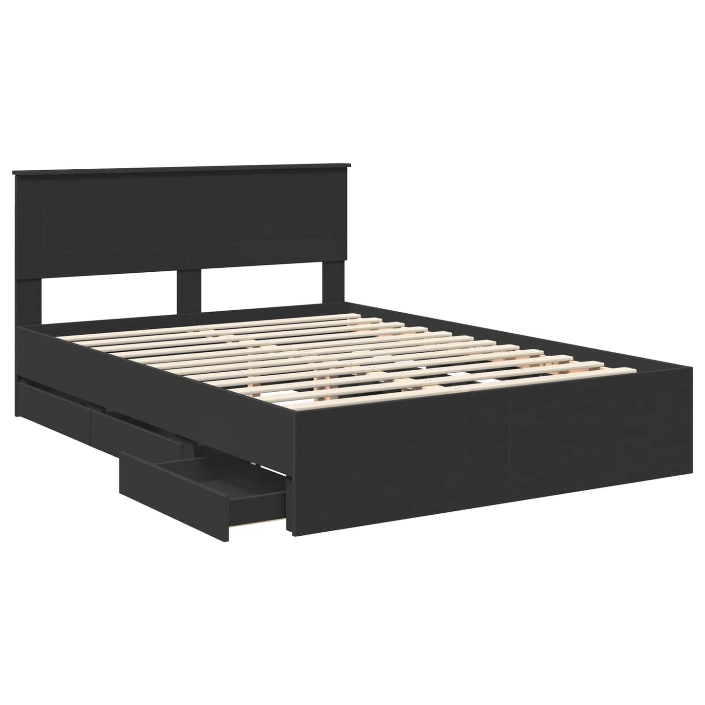 Struttura del letto Nero 140 x 190 cm Legno Ingegnerizzato | homemem39