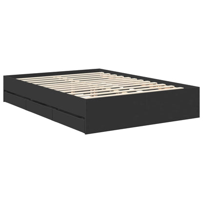 Struttura del letto Nero 140 x 190 cm Legno Ingegnerizzato | homemem39