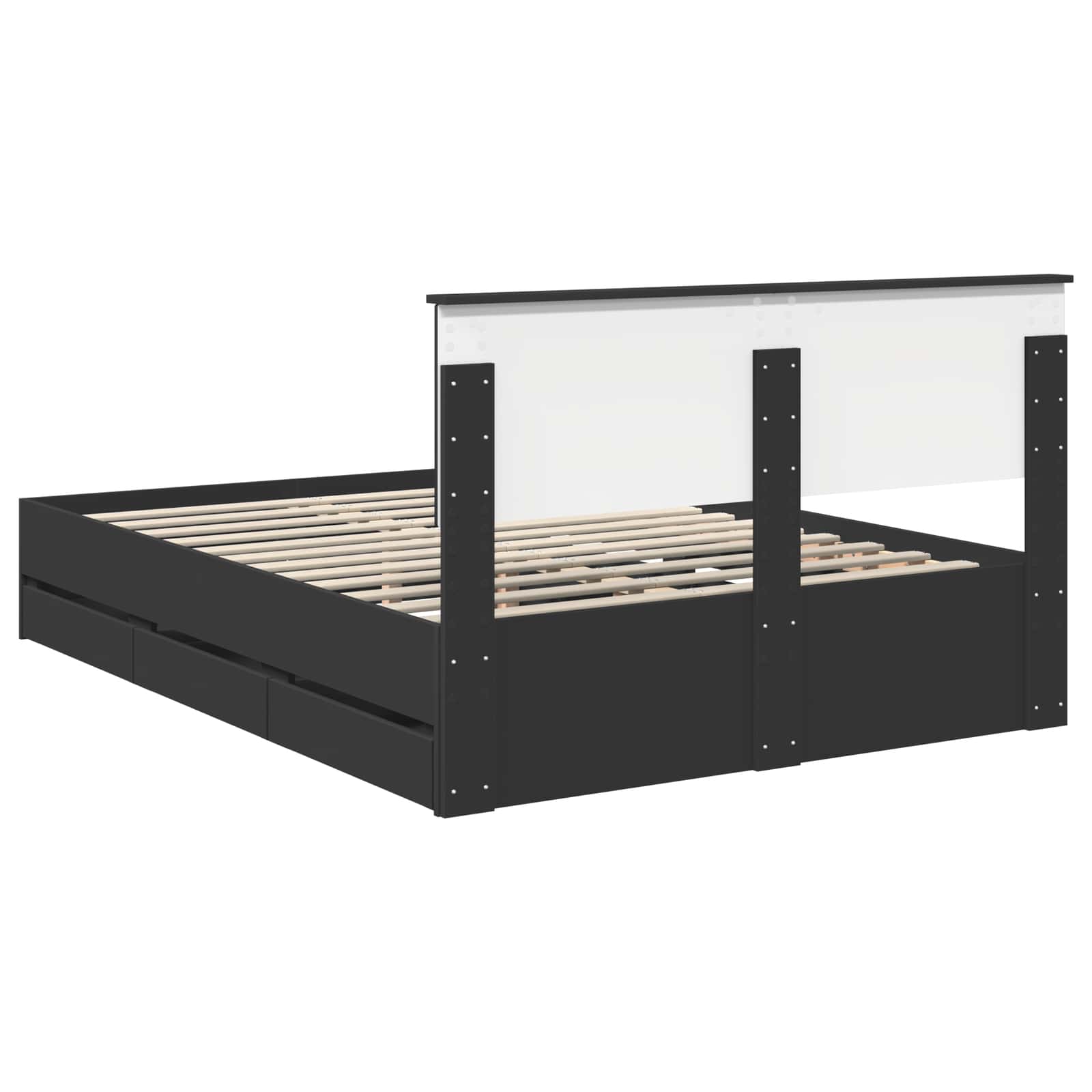 Struttura del letto Nero 140 x 190 cm Legno Ingegnerizzato | homemem39