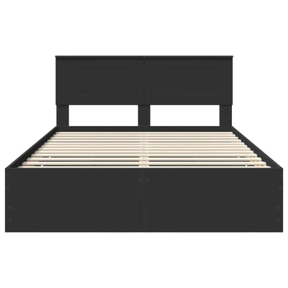 Struttura del letto Nero 140 x 190 cm Legno Ingegnerizzato | homemem39