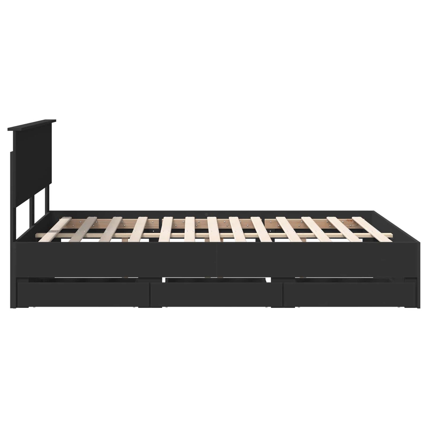 Struttura del letto Nero 140 x 190 cm Legno Ingegnerizzato | homemem39