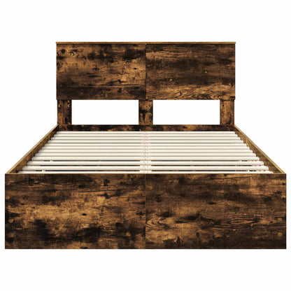 Struttura del letto con cassetto Rovere fumé 135 x 190 cm