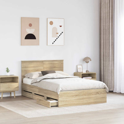 Struttura del letto con cassetto Rovere Sonoma 120 x 190 cm