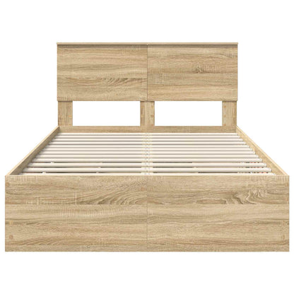 Struttura del letto con cassetto Rovere Sonoma 120 x 190 cm | homemem39