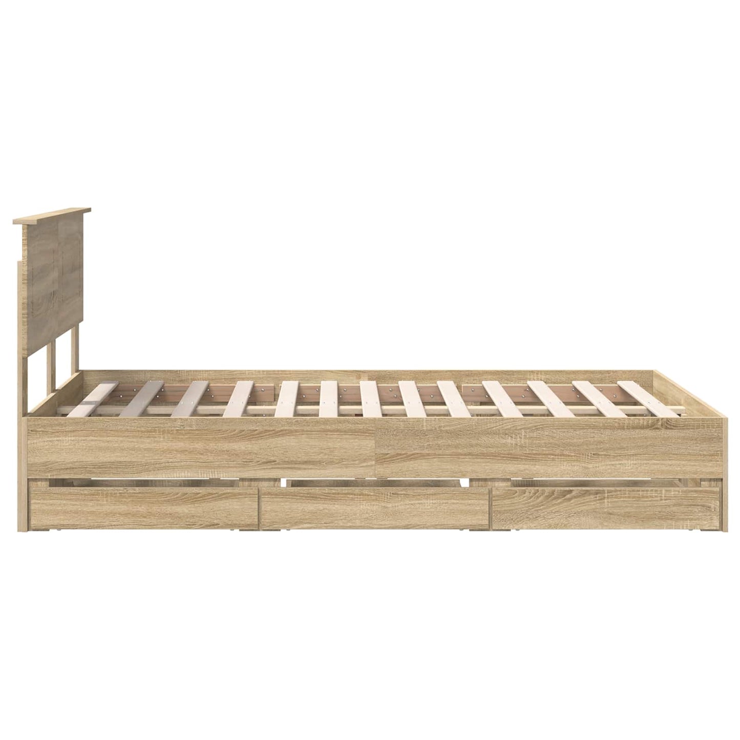 Struttura del letto con cassetto Rovere Sonoma 120 x 190 cm | homemem39
