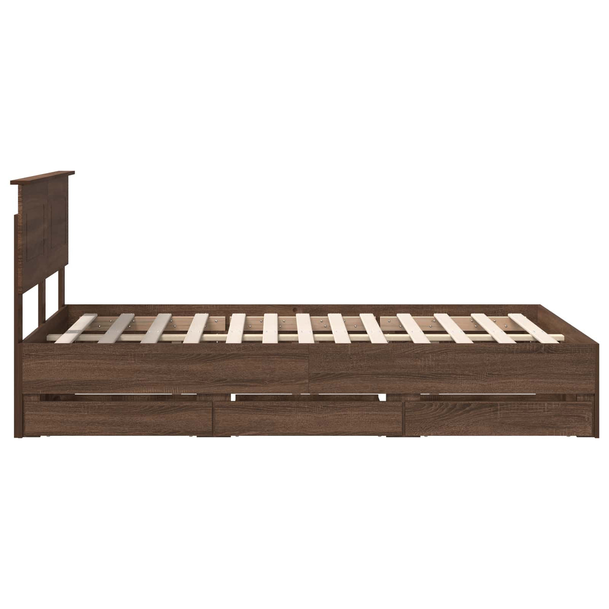 Struttura del letto con cassetto Rovere Marrone 120 x 190 cm - homemem39