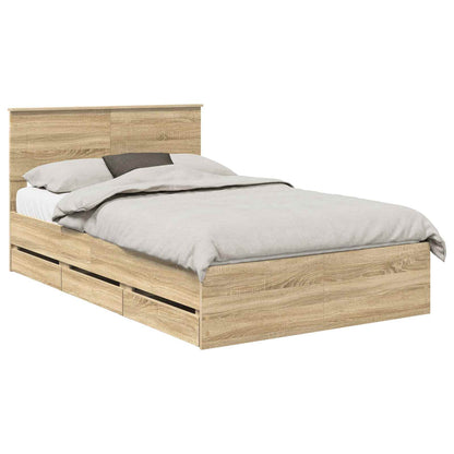Struttura del letto con cassetto Rovere Sonoma 120 x 200 cm | homemem39