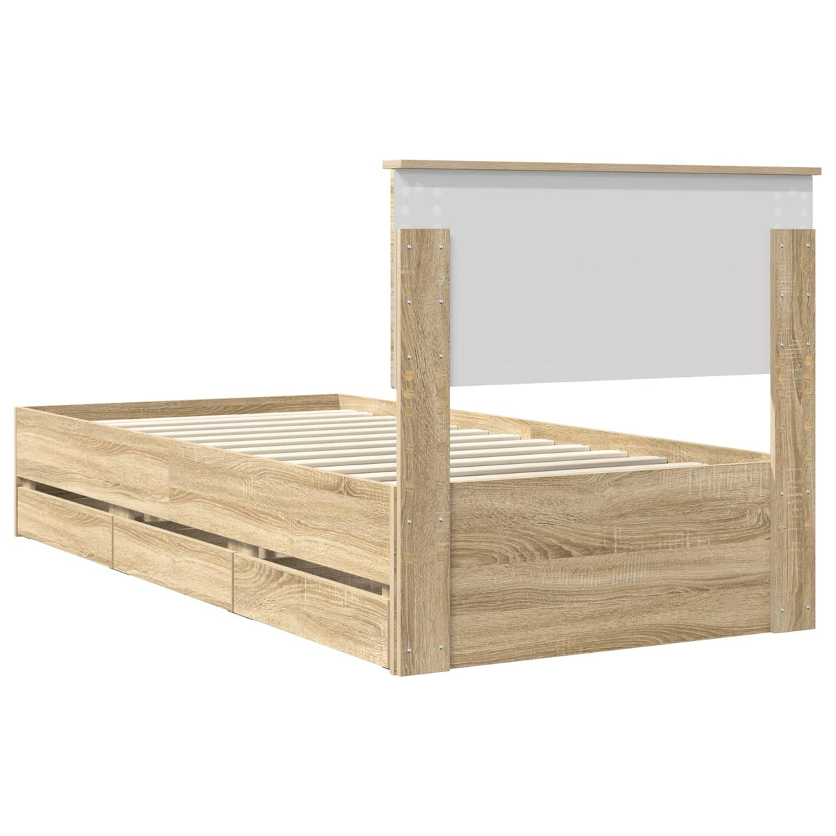 Struttura del letto con cassetto Rovere Sonoma 100 x 200 cm - homemem39