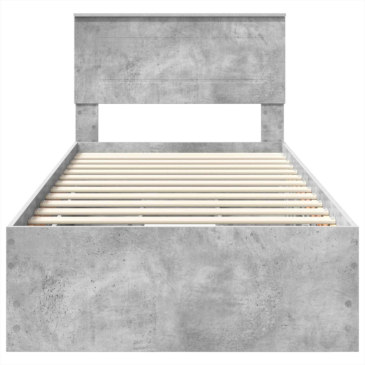 Struttura del letto con cassetto Grigio cemento 100 x 200 cm