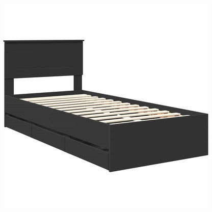 Struttura del letto Nero 90 x 190 cm Legno Ingegnerizzato