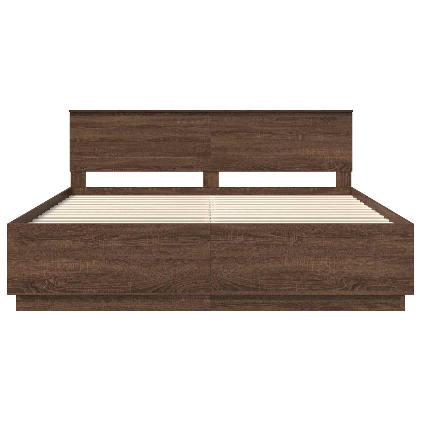 Struttura del letto con testiera Rovere Marrone 200 x 200 cm