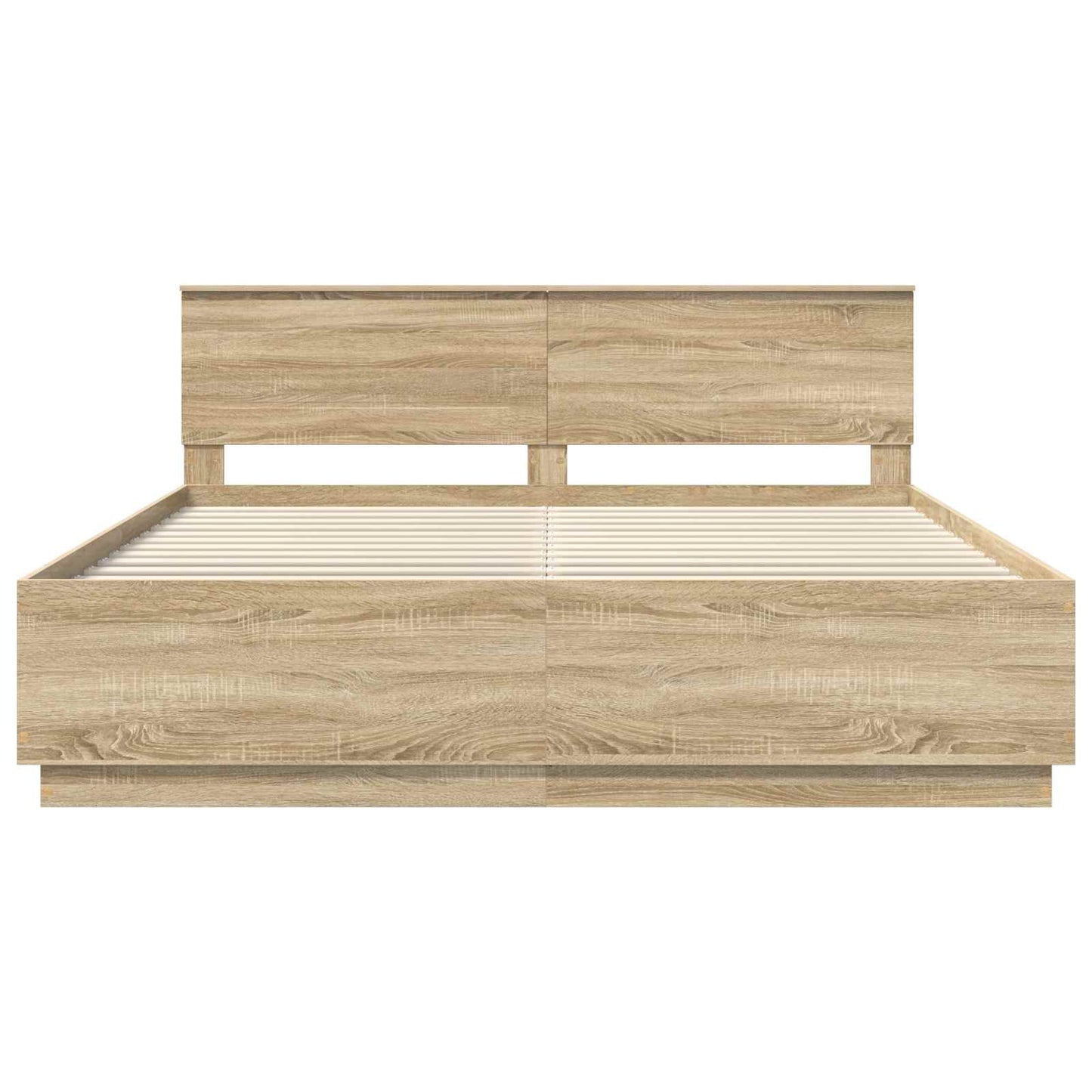 Struttura del letto con testiera Rovere Sonoma 180 x 200 cm