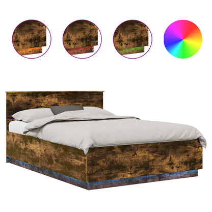 Struttura del letto Rovere fumé 160 x 200 cm Legno multistrato