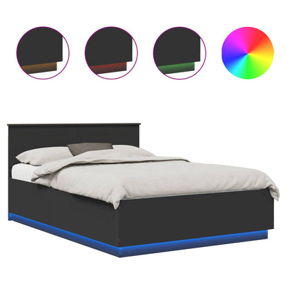 Struttura del letto Nero 150 x 200 cm Legno multistrato