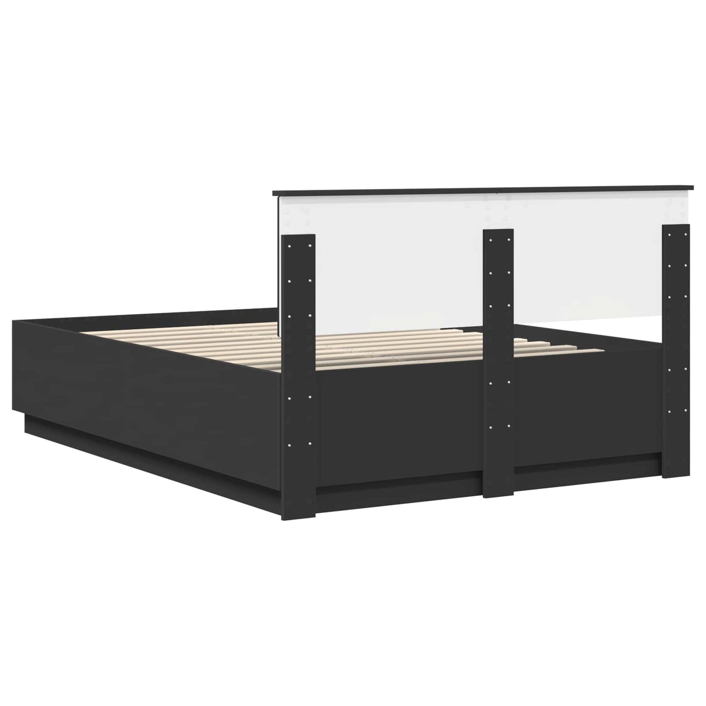 Struttura del letto Nero 150 x 200 cm Legno multistrato | homemem39