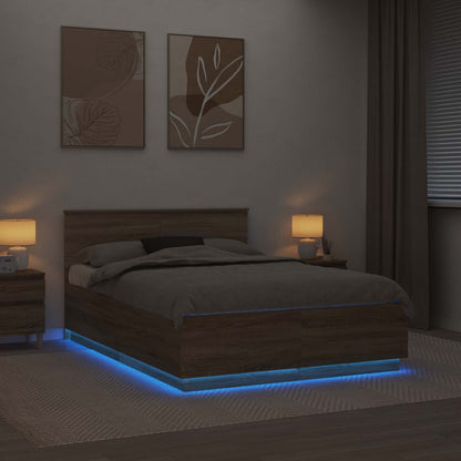 Struttura del letto con testiera Rovere Sonoma 150 x 200 cm