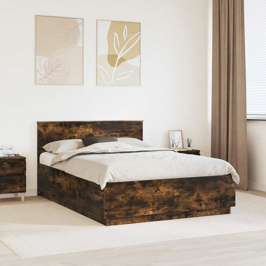 Struttura del letto Rovere fumé 150 x 200 cm Legno multistrato
