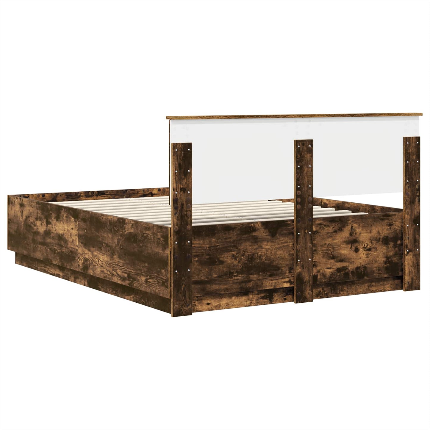 Struttura del letto Rovere fumé 150 x 200 cm Legno multistrato | homemem39