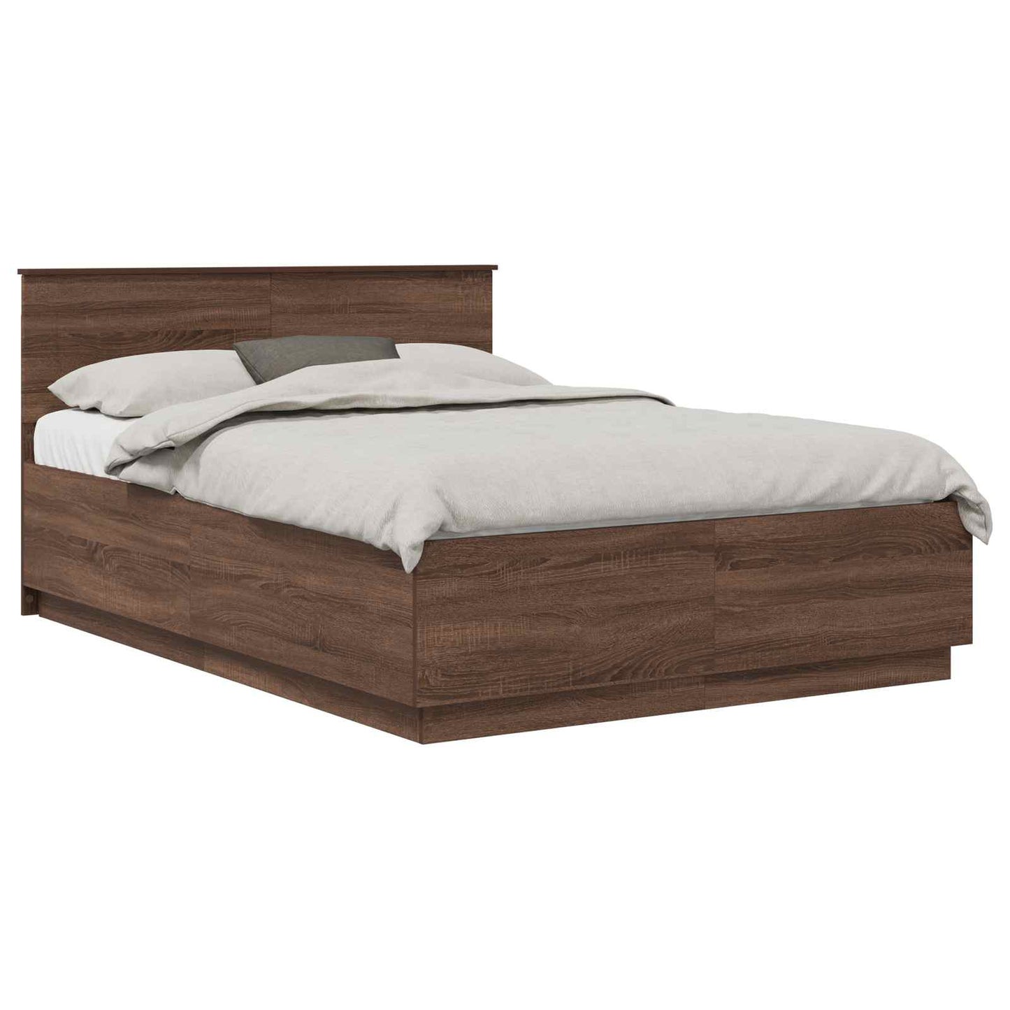 Struttura del letto con testiera Rovere Marrone 150 x 200 cm