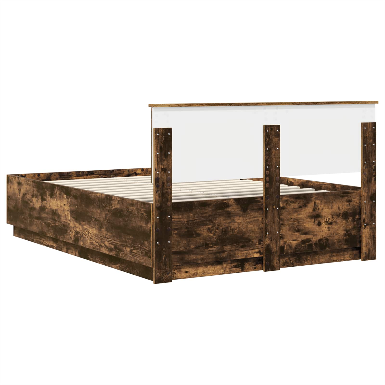 Struttura del letto Rovere fumé 140 x 200 cm Legno multistrato | homemem39