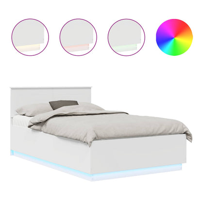 Struttura del letto Bianco 135 x 190 cm Legno multistrato