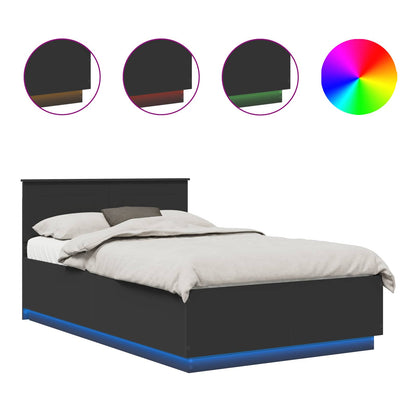 Struttura del letto Nero 120 x 190 cm Legno multistrato