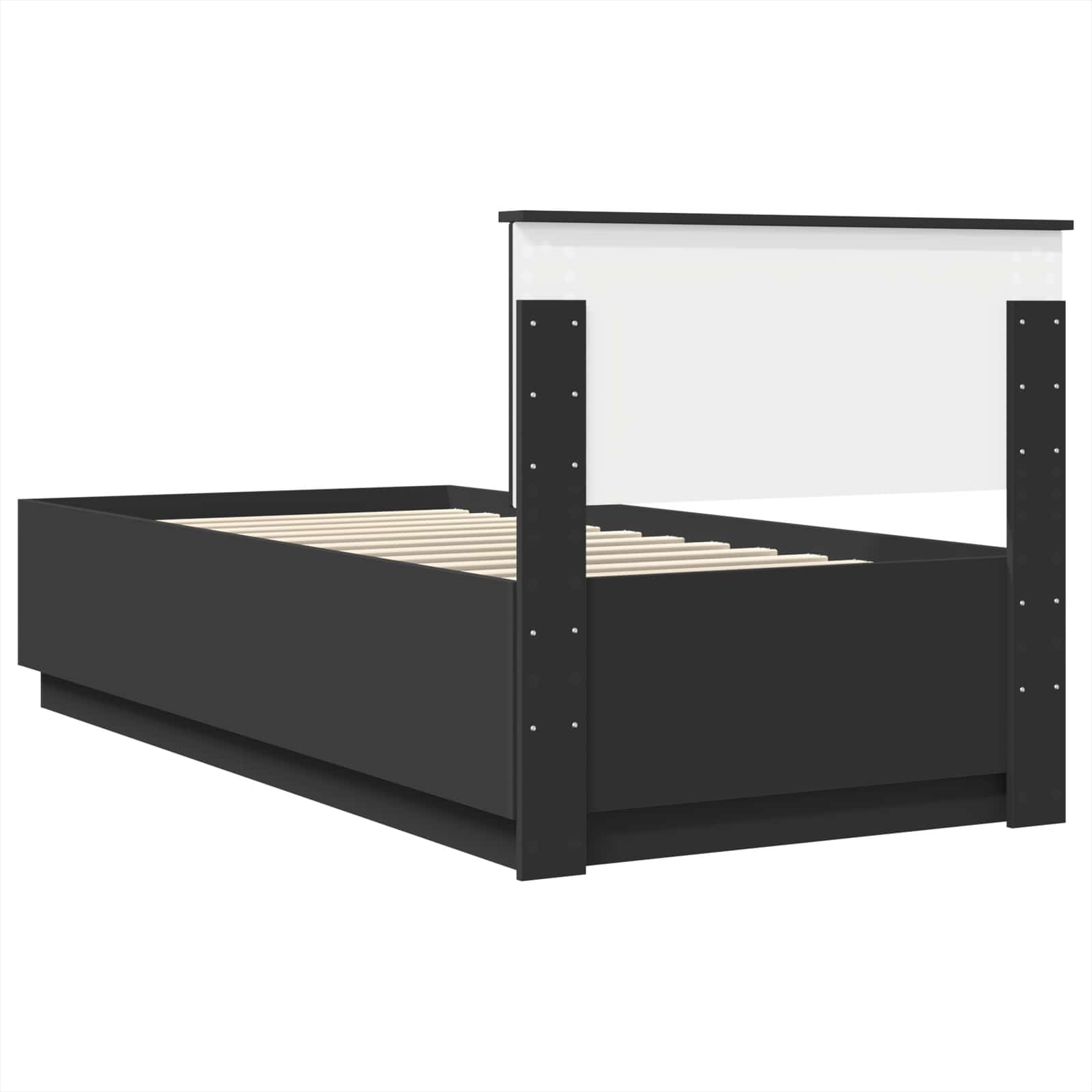 Struttura del letto Nero 100 x 200 cm Legno multistrato | homemem39