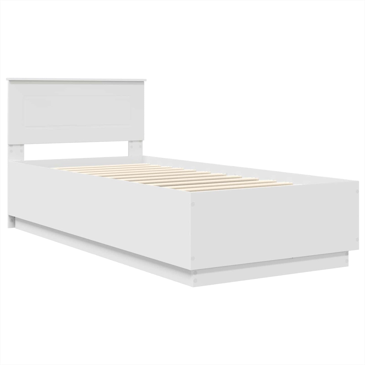 Struttura del letto Bianco 90 x 190 cm Legno multistrato