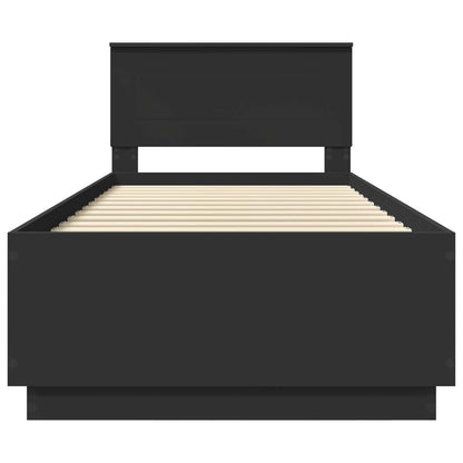 Struttura del letto Nero 90 x 190 cm Legno multistrato