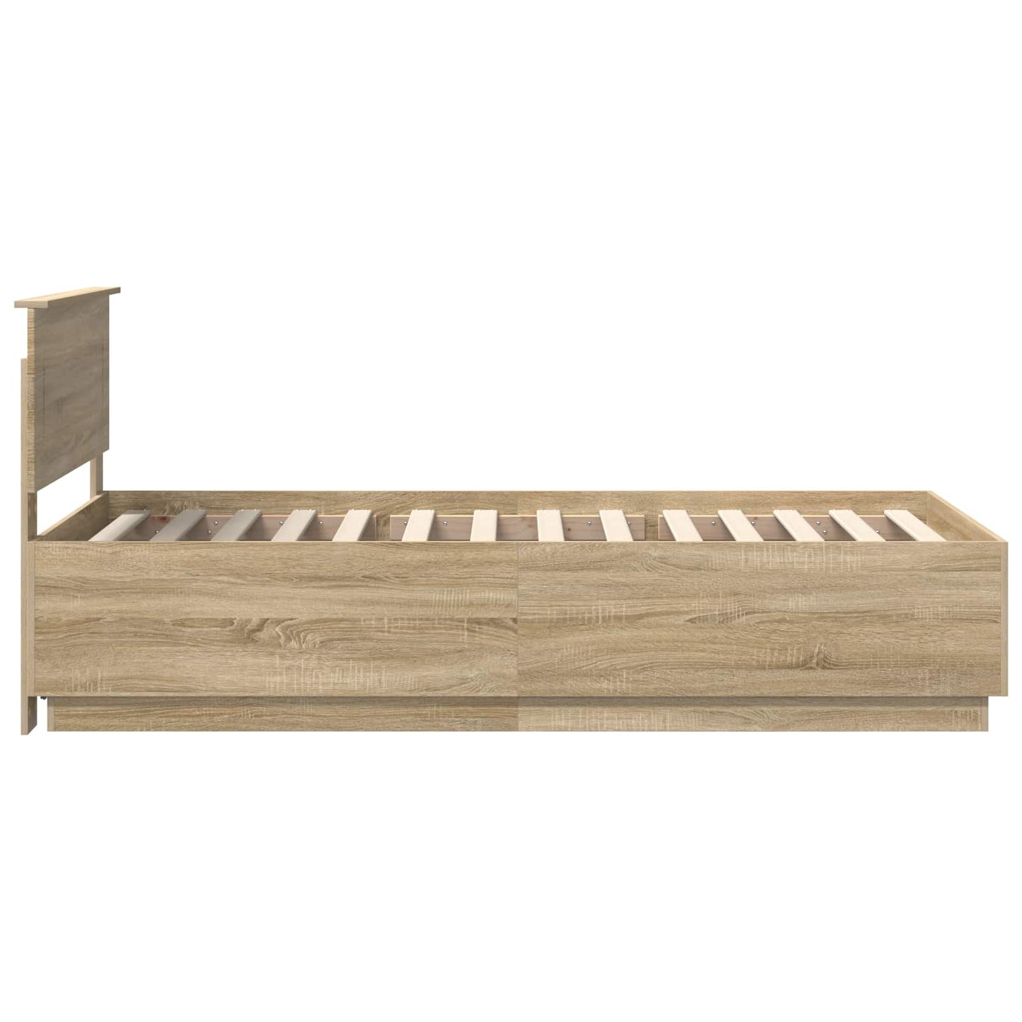 Struttura del letto Rovere Sonoma 90 x 200 cm Legno multistrato